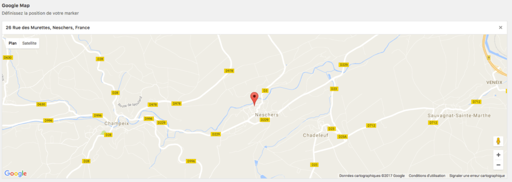 ACF Google Map Marker