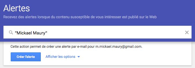 Cette Alerte De Recherche." Les outils pour surveiller votre e-réputation