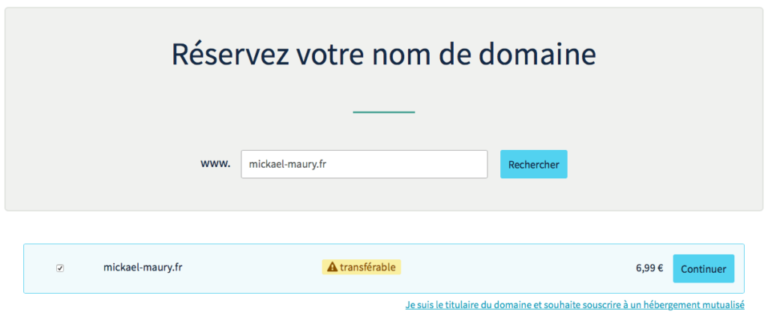 Choisir son nom de domaine Mickaël Maury