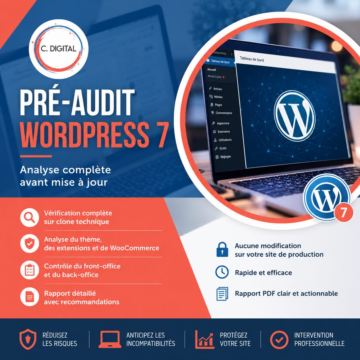 Pré-audit de compatibilité WordPress 7