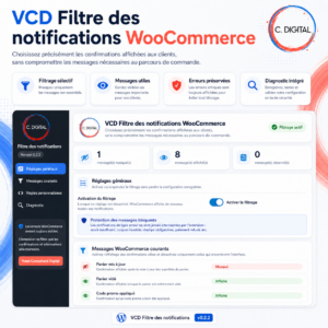 VCD Filtre des notifications WooCommerce